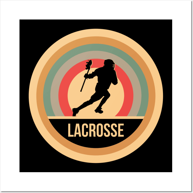 Retro Vintage Lacrosse Gift For Lacrosse Players Wall Art by OceanRadar